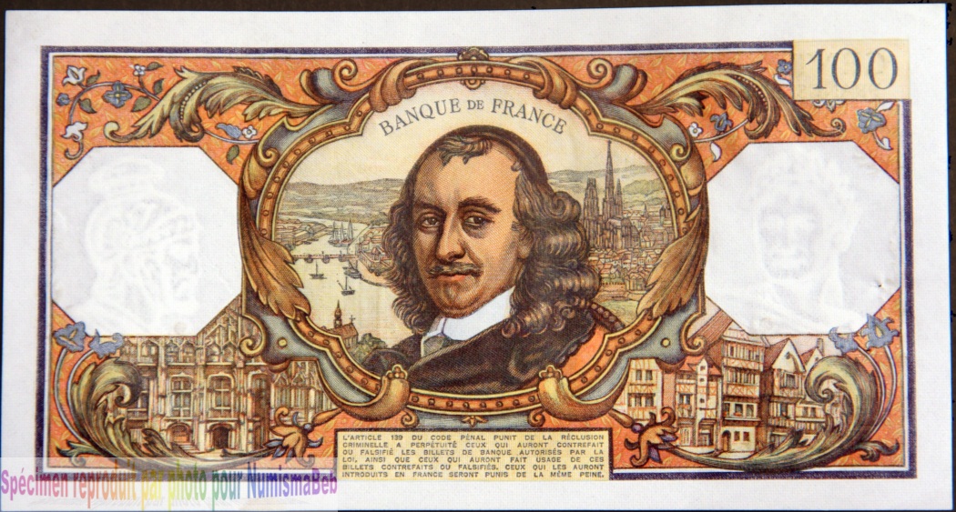 100 Franc Corneille 1976